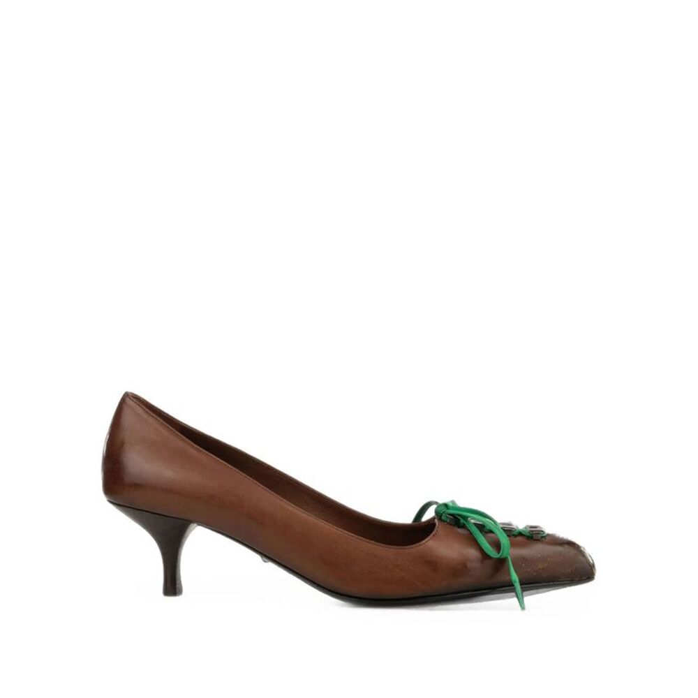 Prada Women Décolleté In Pelle Effetto Anticato